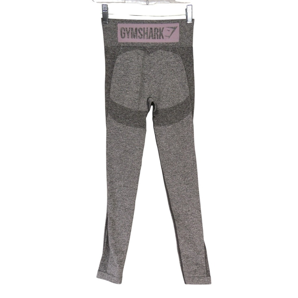 Gymshark‎ Leggings Flex Contour Gray Logo Full Length Gym Workout Casual Small